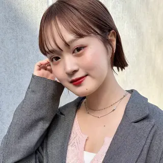 ショート カラー 🍊暖色×顔周り 🍊cocoroのヘアスタイル