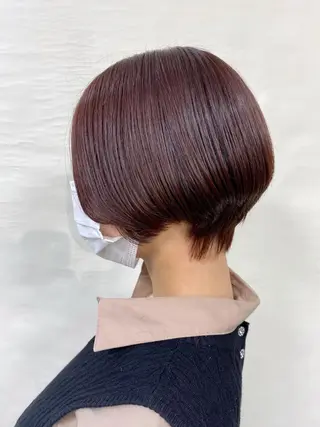 ショート カラー 髪質改善【縮毛矯正】 美髪ボブを量産する人のヘアスタイル