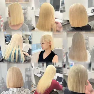 ロング カラー GaKu/ハイトーン /ブリーチ/ブロンドのヘアスタイル