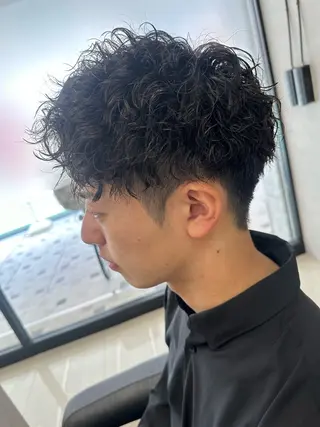 ショート パーマ メンズ 💈メンズ特化 美容師サキ💈のヘアスタイル