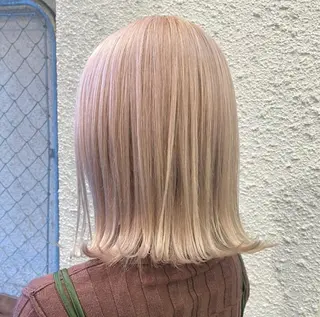 ミディアム まろみ暖色×ボブ ×chia🕯のヘアスタイル