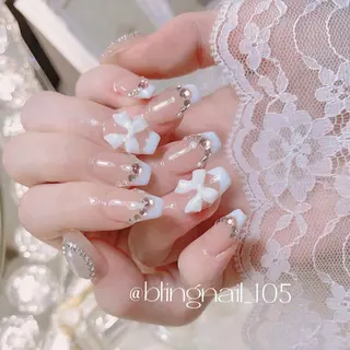 ネイル 23時まで❤︎韓国、 ワンホンネイルのネイルデザイン