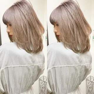 ミディアム カラー ⭐️横浜ブリーチ特化 美容師 堤涼⭐️のヘアスタイル