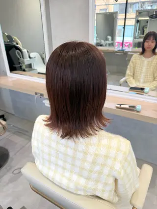 ミディアム カラー 美髪⭐︎髪質改善 井上　康司のヘアスタイル