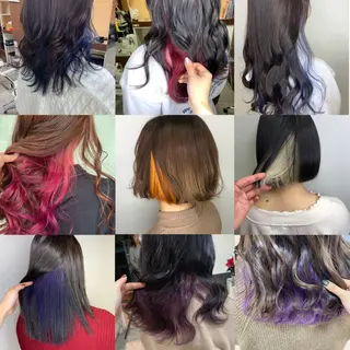 カラー インナー×縮毛矯正 ピンクカラー澤井里菜のヘアスタイル