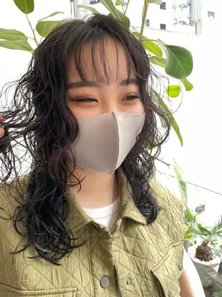 セミロング カラー パーマ 口コミ高評価/パーマ Tetsu【テツ】のヘアスタイル