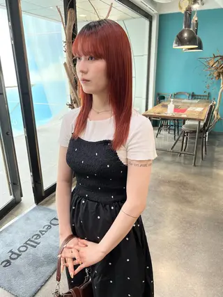 ミディアム カラー 千葉 郁也のヘアスタイル