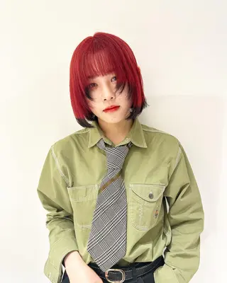 ショート カラー Maria 梅田/デザインカラーのヘアスタイル