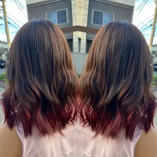 ミディアム カラー 🪼高評価🪼 💎柴崎の藤咲💎のヘアスタイル