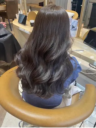 ロング カラー レイヤー/韓国 ハイトーン興津史弥のヘアスタイル