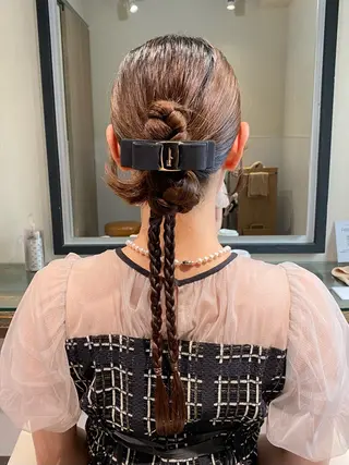 セミロング カラー ヘアアレンジ RIHO/愛されモテ /透明感カラーのヘアスタイル