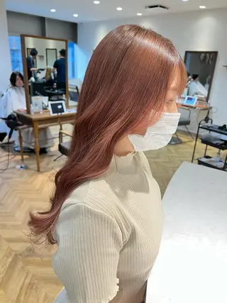 ロング カラー ARIA💎縮毛矯正 ブリーチ💎複雑履歴のヘアスタイル