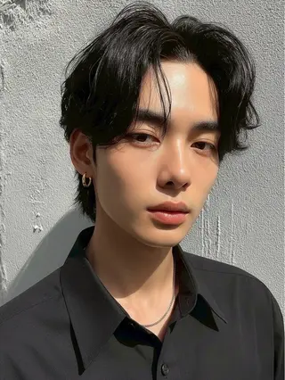 ショート パーマ メンズ センターパート職人 柏/メンズ/ ハルキのヘアスタイル