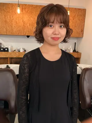 カラー パーマ 暖色/パーマ 🌼クニトウメイのヘアスタイル