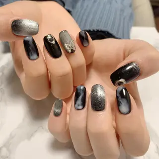 ネイル はな💎ネイル ワンホン、長さ出しのネイルデザイン