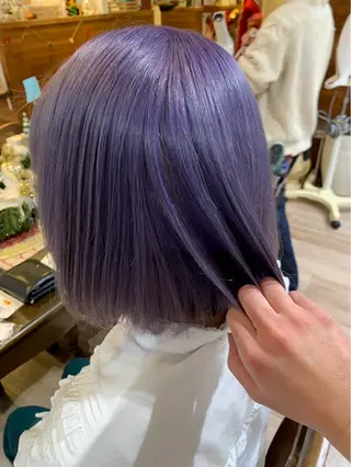 ミディアム カラー パーマ 夏果⭐︎fifth 天神 海外風パーマのヘアスタイル