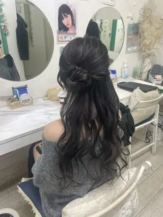 ロング 六本木0分ヘアセット ヘアメイクのヘアスタイル