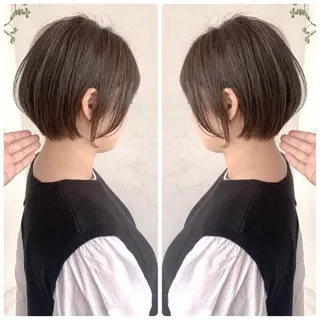 ショート カラー 京都大人女性ショート 徒歩1分/秋山のヘアスタイル