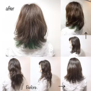 セミロング カラー OKAWA TAKAHIROのヘアスタイル