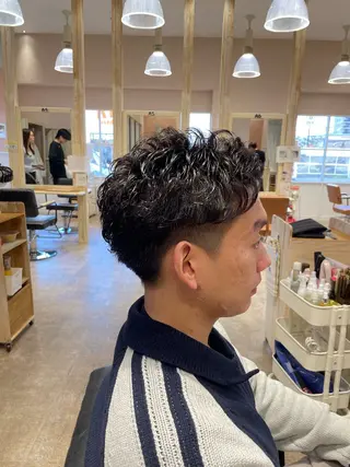 パーマ メンズ 池本 真宙のヘアスタイル