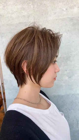 ショート カラー ヘアアレンジ ✨髪質改善/透明感✨ 西野　陽のヘアスタイル