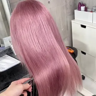 ロング 🩶 ピンクカラー/ ブロンド🩶くるみのヘアスタイル