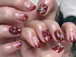 ネイル 🤎mini 🤍可愛らしいネイルのネイルデザイン