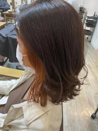 セミロング カラー 透けるカラー💐 maeのヘアスタイル