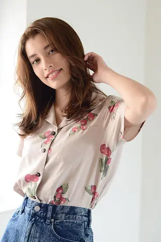 セミロング カラー パーマ 倉橋 俊輔のヘアスタイル