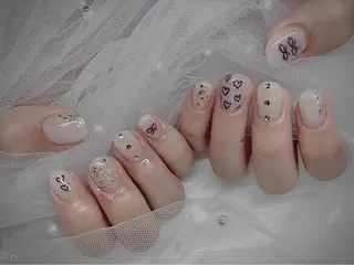 ネイル I-nailロング /ワンホン/キラキラのネイルデザイン