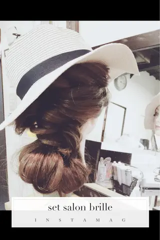 ロング カラー パーマ ヘアアレンジ キッズ brille ~eyelash~のマツエク・マツパデザイン