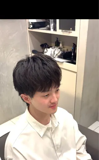 ミディアム メンズ sarmman スズキのヘアスタイル