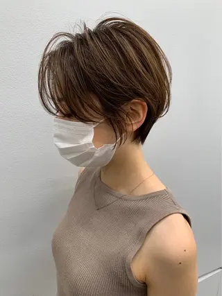 ショート カラー 京都レイヤーカット/ 縮毛矯正/羽柴りくのヘアスタイル