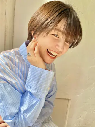 ショート ショート ボブ 梅田 木戸健人のヘアスタイル