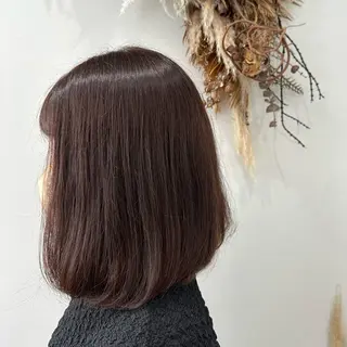 ミディアム カラー ヘアアレンジ 岩本みるか/ 暖色カラー/ベージュのヘアスタイル