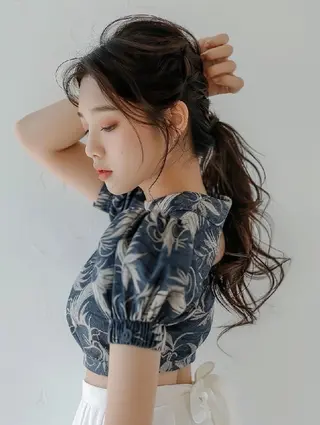 ヘアアレンジ 束感まつぱ🥑🤍 NATUKI🤍のマツエク・マツパデザイン