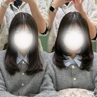 セミロング 個性派ヘアアレンジ 🎀✨Ainaのヘアスタイル