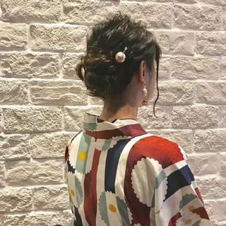 ヘアアレンジ Click所属・クニモトハルナ ボブ/柔らかカラーのヘアスタイル