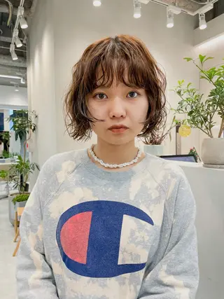 ミディアム パーマ FILMS shibuya所属・ayaka 🍀のヘアスタイル