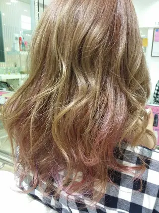 セミロング カラー きむえり/髪質改善 /セット/カラーのヘアスタイル