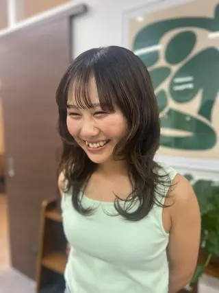 セミロング ‎🫧透明感カラー/ 金沢駅 yui 🎀のヘアスタイル