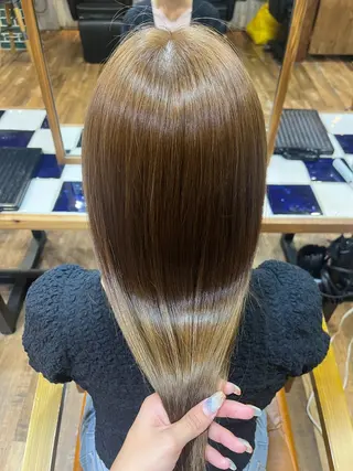 ロング カラー 透明感/ブリーチ/ 髪質改善💛miuのヘアスタイル