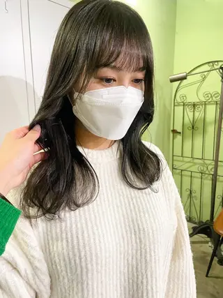 ミディアム カラー ボブヘアカット Rikapi❤️のヘアスタイル