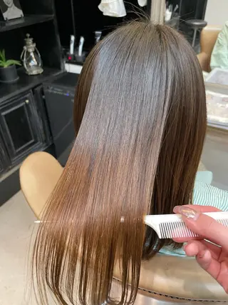 セミロング maison by HAVANA 経堂所属・田中 陽菜乃のヘアスタイル