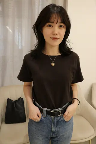 ミディアム カラー 松村 澪里のヘアスタイル