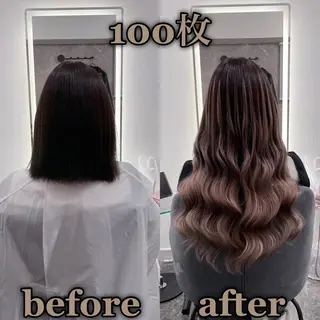 ロング KOSEI シールエクステのヘアスタイル