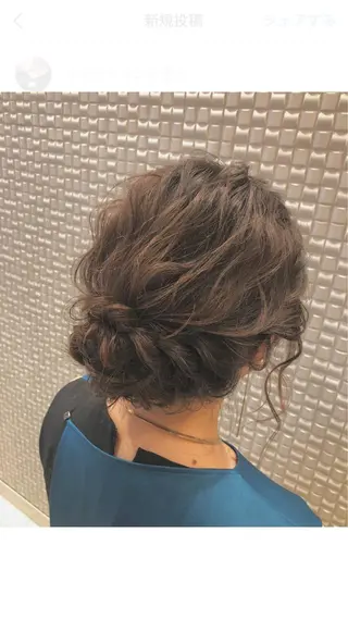 セミロング ヘアアレンジ scene.池袋所属・scene. haraのヘアスタイル