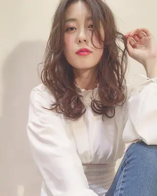 ロング カラー 店長/mao/ 前髪/顔周りカットのヘアスタイル