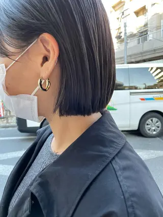 ショート カラー パーマ/透明感カラー /ボブ/吉田一生のヘアスタイル