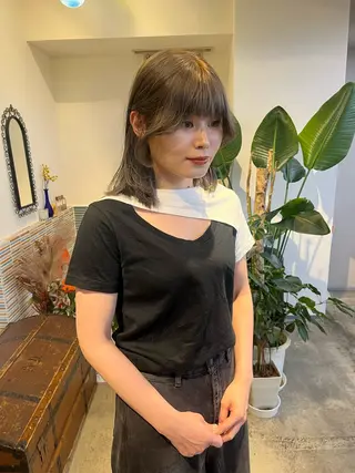 ミディアム カラー 🩷ハイトーン透明感 レイヤー🩷ユリカのヘアスタイル